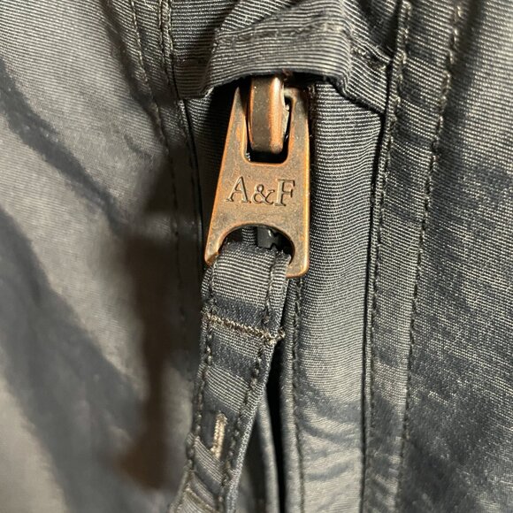 Abercrombie & Fitch Coat Men's LARGE Blue Red Fleece Lined Y2K - Picture 4 of 11